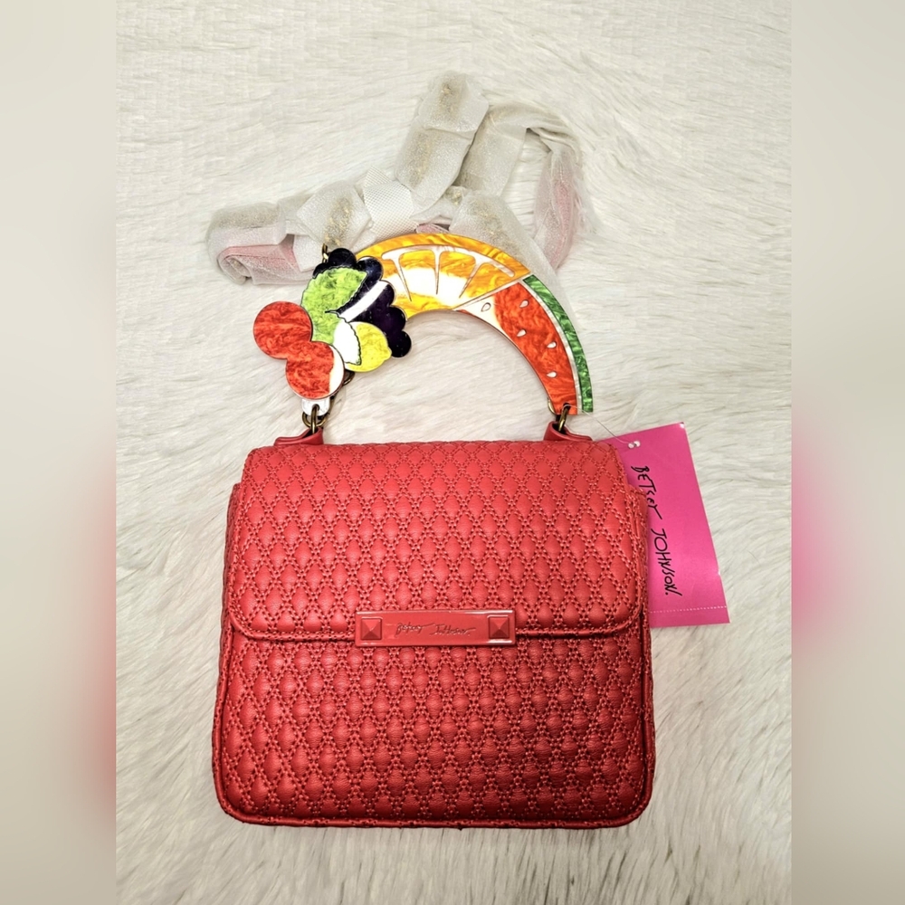 Betsey Johnson Fruity Handle Crossbody Bag